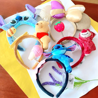 Disney Plush Animal Hair Hoop Hairband Headband Hair Accessories Women Girl Baby Toys Kids Costume Headband Cosplay Plush Gift