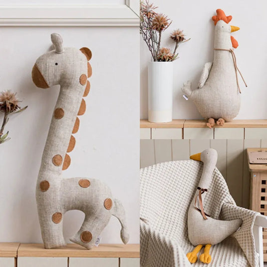 Nordic Style Lovely Stuffed Animal Toy kawaii Bambi Baby Girls Plush Doll Plushie Kids Baby Newborns Sleeping Accompany Doll Room Decor