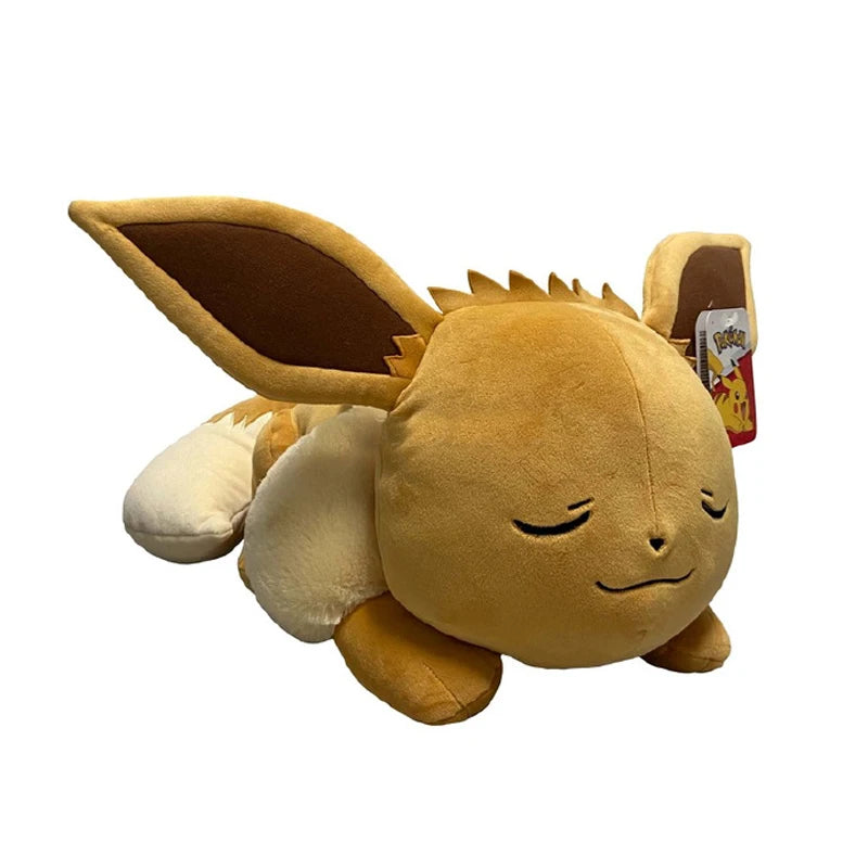 Original Pokemon Center Big Sleeping Eevee Plush Video Game Toy Stuffed Doll Soft Pillow 50CM