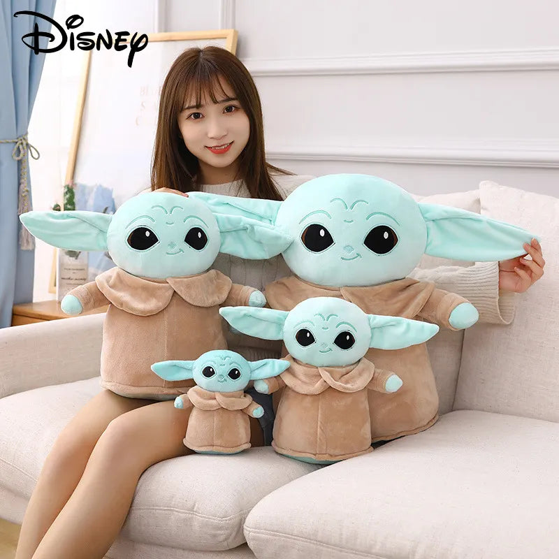 Baby Yoda Plush Toy 16-45cm Disney Master Grogu Alien Stuffed Animal Plushies Star Wars The Mandalorian Movie Dolls Fill Toy Kawaii Gift