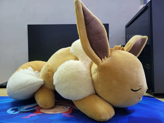 Authentic Pokemon Sleepy Eevee & Charmander Huge 50cm Soft Plush Stuffed Toy