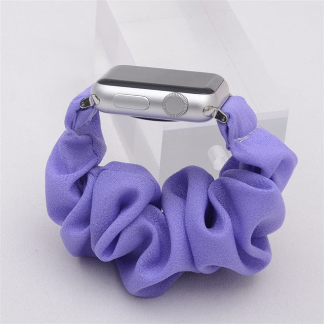 Scrunchie Elastic Watch Straps Watchband for Apple Watch Band Series 7 6 5 4 38mm 40mm 42mm 44mm for iwatch 45/41mm Bracelet