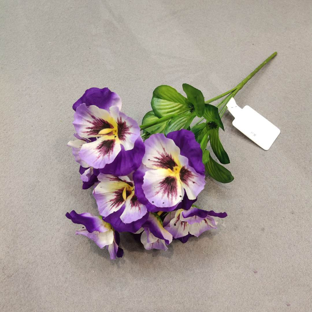 Artificial Pansy Flowers artificial flowers 10 Inch Silk Fake Butterfly Orchid Flower Home office Wedding Decoration