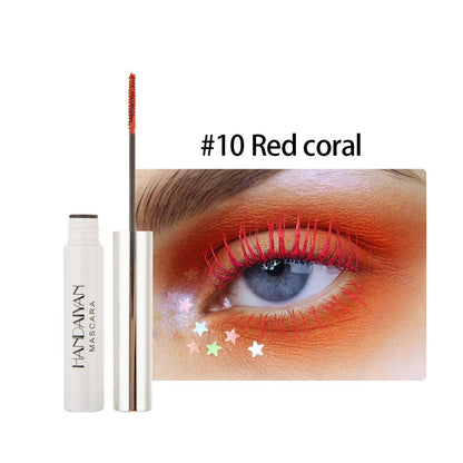 Color Mascara Waterproof Fast Dry Eyelashes Curling Lengthening Makeup Eye Lashes Blue Green Red Purple Black White Ink Mascara