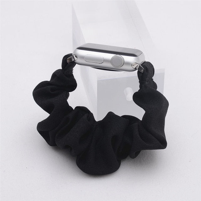 Scrunchie Elastic Watch Straps Watchband for Apple Watch Band Series 7 6 5 4 38mm 40mm 42mm 44mm for iwatch 45/41mm Bracelet