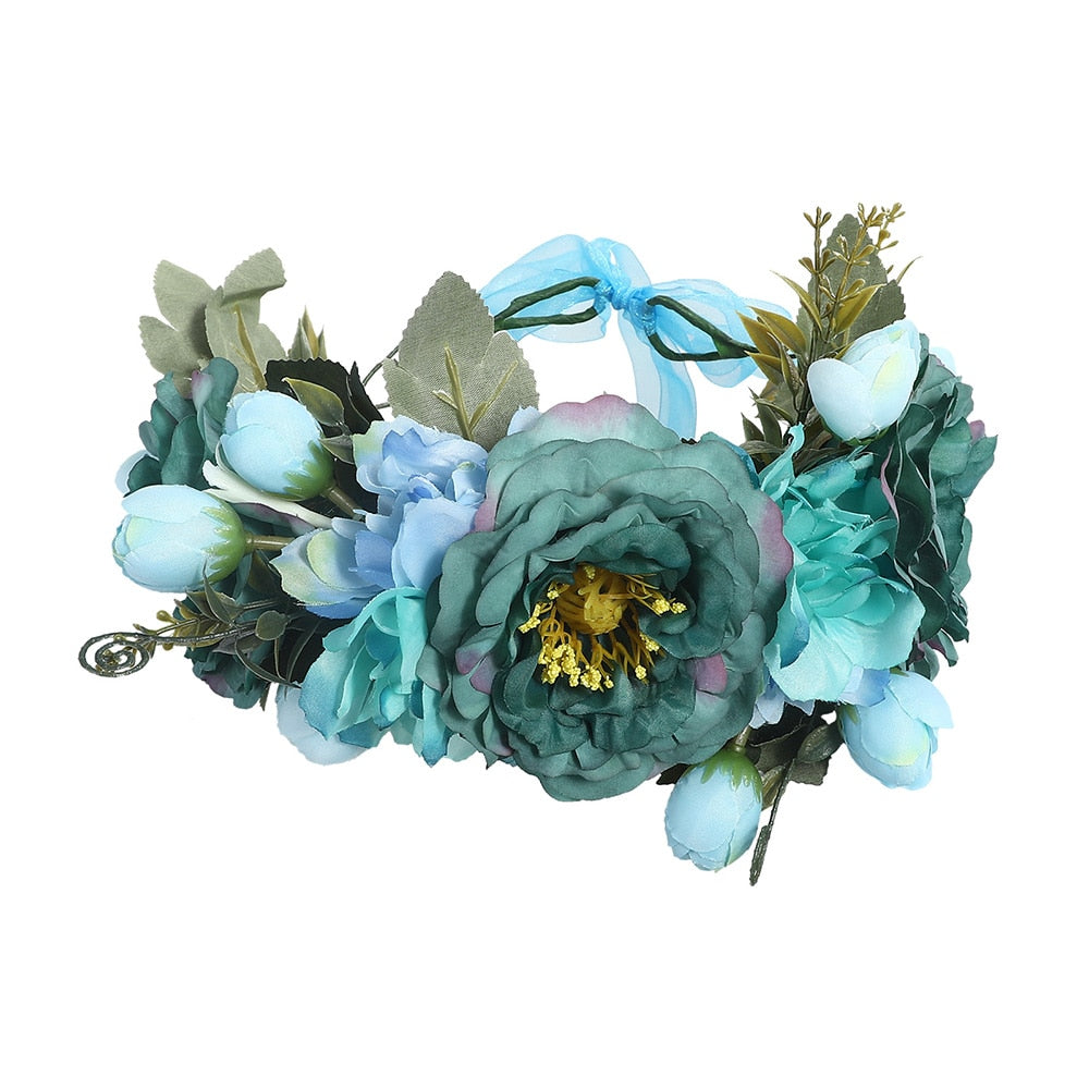 Molans Spring Bohemian Flower Crowns Beach Hawaii Floral Garland Romantic Faux Rose Wedding Wreaths New Flower Headband