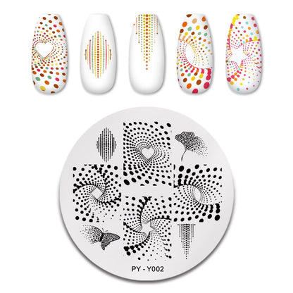 PICT YOU Rose Flower Nail Stamping Plates  Line Pictures Nail Art Plate Stamp Template Marble Leaves Image Printing Plates Tools