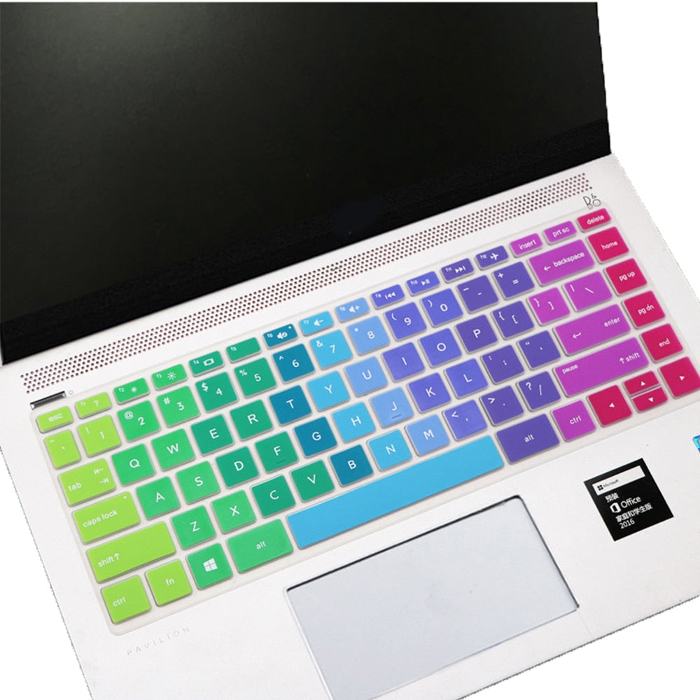 14 Inches HP Keyboard Cover Protector Keyboard Stickers Multicolor Soft Silicone Waterproof Protective Film For Computer
