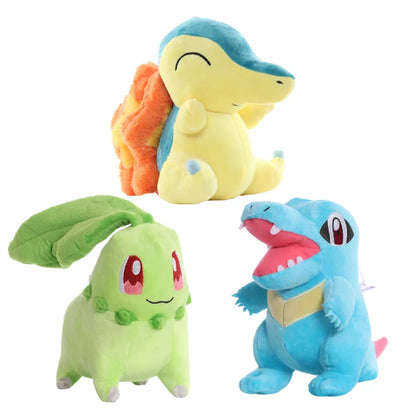 Pokemon Cyndaquil Chikorita Totodile Kawaii Plush Toy Stuffed Doll Christmas Birthday Gifts For Kids