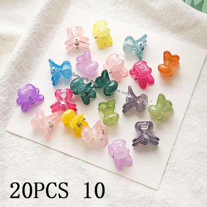 30/50PCS/Set Girls Cute Colorful Flower Star Mickey Small Hair Claws Kids Sweet Hairpins Hair Clips Fashion Hair Accessories