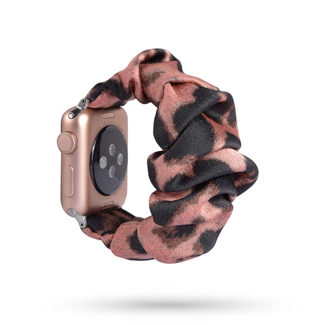 Scrunchie Elastic Watch Straps Watchband for Apple Watch Band Series 7 6 5 4 38mm 40mm 42mm 44mm for iwatch 45/41mm Bracelet