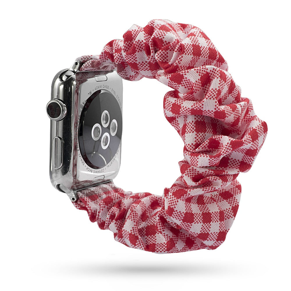 Scrunchie Elastic Watch Straps Watchband for Apple Watch Band Series 7 6 5 4 38mm 40mm 42mm 44mm for iwatch 45/41mm Bracelet