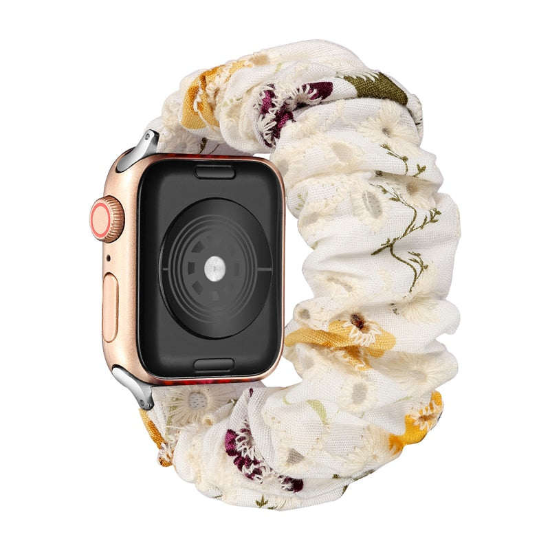 Scrunchie Elastic Watch Straps Watchband for Apple Watch Band Series 7 6 5 4 38mm 40mm 42mm 44mm for iwatch 45/41mm Bracelet