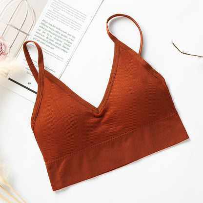 Women Crop Tops Tube Top Female Streetwear Sleeveless Camis Seamless Sports Lingerie Tee Bra Crop Top Bandeau Top Tank