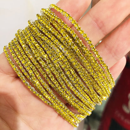 10 Pieces of Ladies Transparent Shiny Crystal Bracelet 27 Colors Full Rhinestone Elastic Bracelet Women Wristband Bracelet Gift