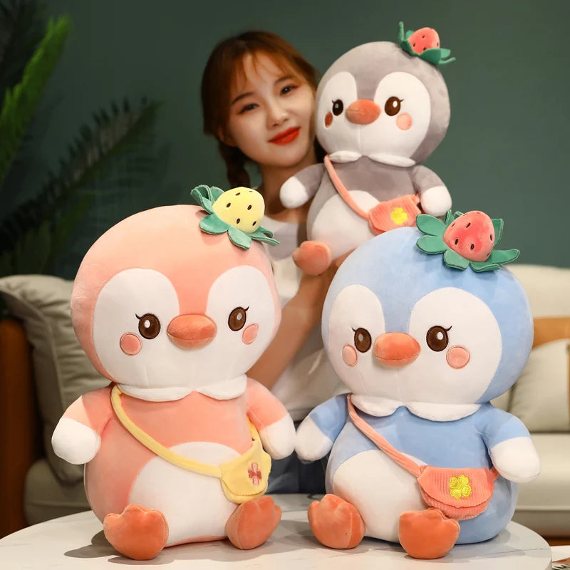 Hot New Kawaii Big Soft Giant Penguin Plush Toys Stuffed Cartoon Animal Doll Pillow Baby Lovely Girls Christmas Birthday Gift