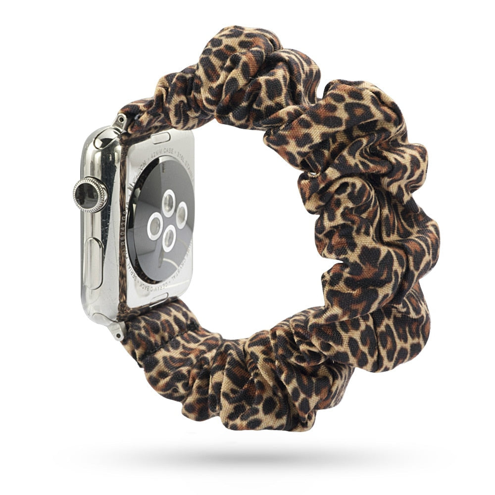 Scrunchie Elastic Watch Straps Watchband for Apple Watch Band Series 7 6 5 4 38mm 40mm 42mm 44mm for iwatch 45/41mm Bracelet