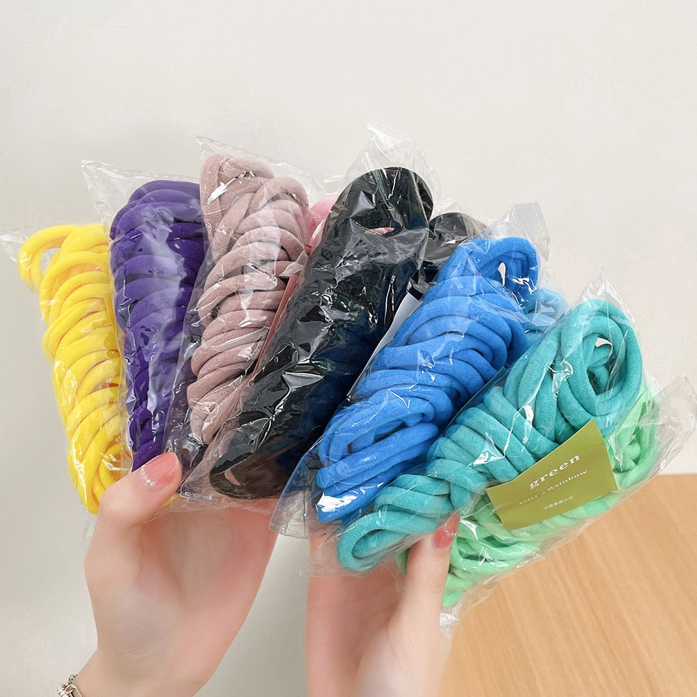 50PCS Women Elastic Hair Band Scrunchie Ponytail Holder Headwear Colorful Rubber Bands Korean Girls Hair Accessories Ornaments