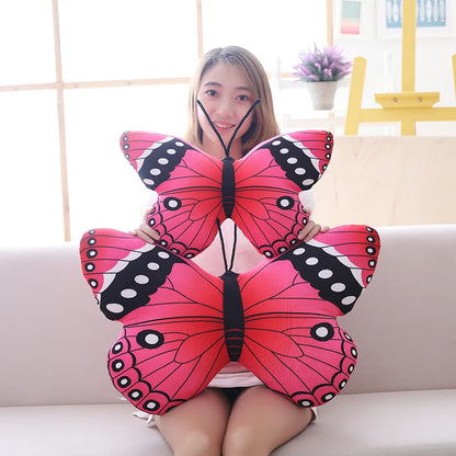 Colorful Butterfly Plush Pillow Stuffed Lifelike Butterfly Throw Pillow Cushion Home Sofa Decoration Cushion