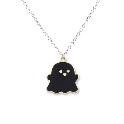 Cute Cartoon Ghost Friendship Couple Pendant Necklaces For Korean Fashion Female Men Best Friend Lovely Women Necklaces Jewelry