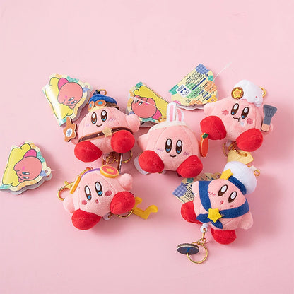 Cute Cartoon Star Kirby Plush Doll Toy Waddle Dee Doo Game Pink Kirby Bag Pendant Keychain Stuffed Toy Girls Holiday Gift