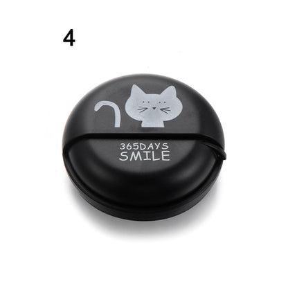 Round Earphone Case Multi-function ABS Wire Cable Organizer Rotary Storage Protective Data Line Box Headphone Storage Accessory