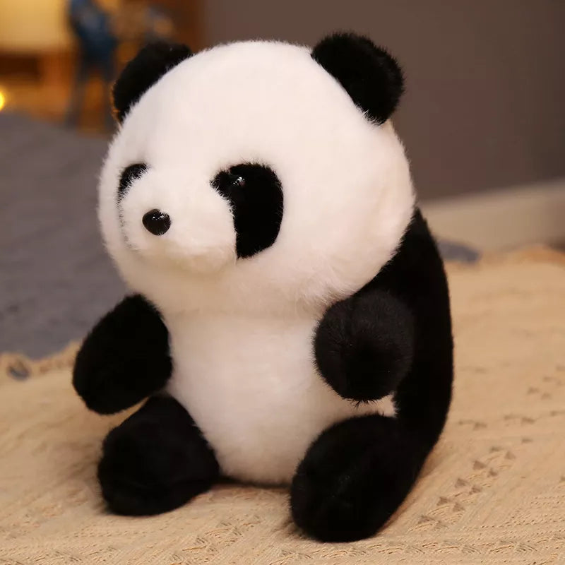 Like Real Wild Animals Plush Toys Round Cute Lifelike Panda Stuffed Dolls Gifts For Kids Boy Girls