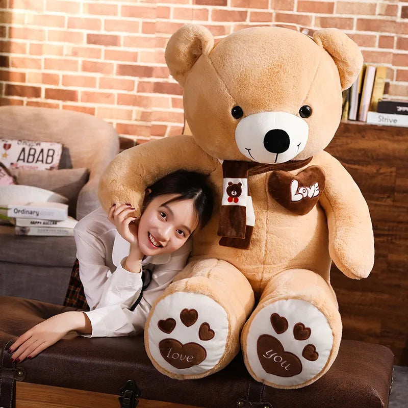 High Quality 4 Colors Teddy Bear With Scarf Stuffed Animals Bear Plush Toys Doll Pillow Kids Lovers Birthday Baby Gift