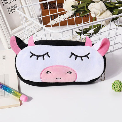 1Pcs Kawaii Cartoon Pencil Case Plush Cute Handle Pencilcase School Supplies Pencil Bag for Boy Girl Stationery Pouch