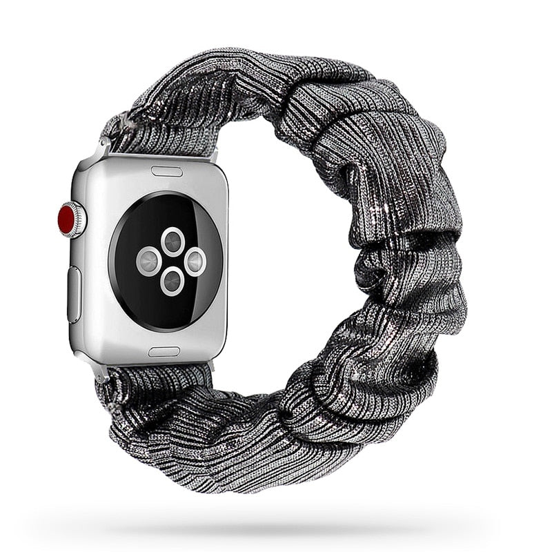 Scrunchie Elastic Watch Straps Watchband for Apple Watch Band Series 7 6 5 4 38mm 40mm 42mm 44mm for iwatch 45/41mm Bracelet