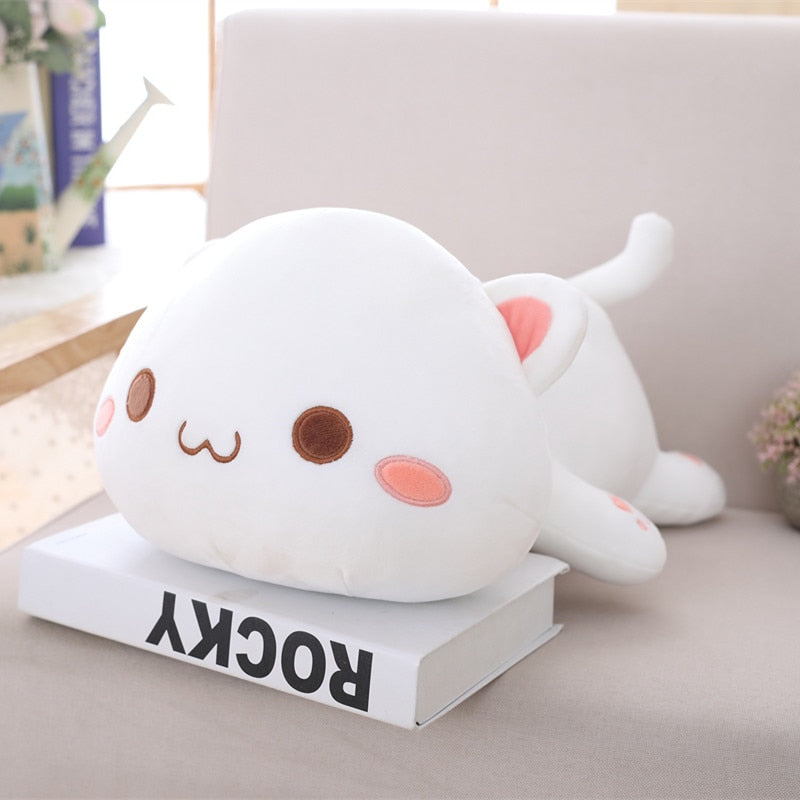 35-65 Kawaii Lying Cat Plush Toys Stuffed Cute Cat Doll Lovely Animal Pillow Soft Cartoon Toys for Children Girls Christmas Gift