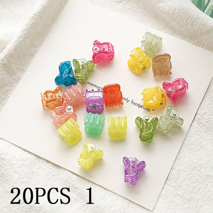 30/50PCS/Set Girls Cute Colorful Flower Star Mickey Small Hair Claws Kids Sweet Hairpins Hair Clips Fashion Hair Accessories