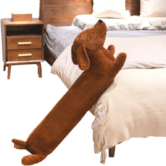 UK Cute Dachshund Dog Hug Strip Pillow Stuffed Animals Fox Husky Cushion Pillow Back Waist Pillow For Boy Birthday