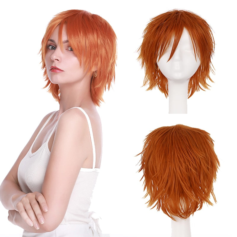 BENIHAIR Synthetic Wig Cosplay Wig White Red Green Blue Pink Yellow Hair Short Layer Wig Fake Hair Extension Men Women Party Wig