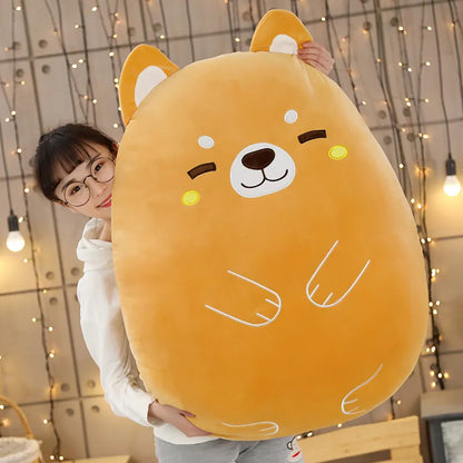 Inspired by Giant Squishmallows Plush 40-80cm Kawaii Animal Shiba Inu Dinosaur Rabbit Mouse Toys Cartoon Stuffed Soft Pillow Back Sofa Cushion For Girls Kids