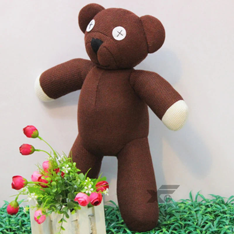 1pc 23cm Genuine Mr.Bean Plush Teddy Bear Toys Cute Stuffed Cartoon Movie Brown Figure Dolls Creative Gifts for Kids Birthday