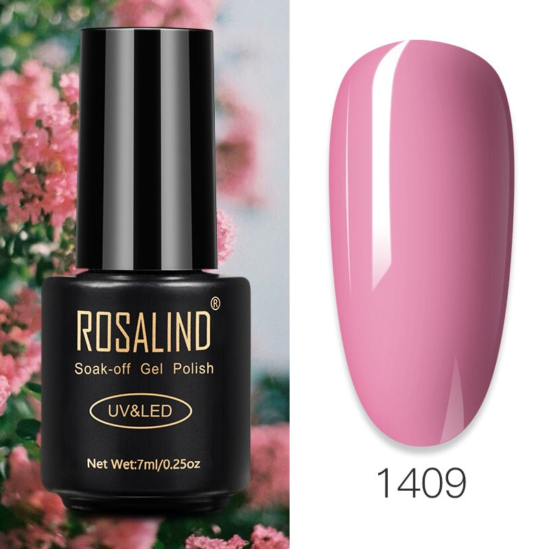 ROSALIND 7ML Gel Polish Glitter Nail Polish All For Nails Manicure Nails Art Base Top Coat UV Semi Permanent Gel Varnishes