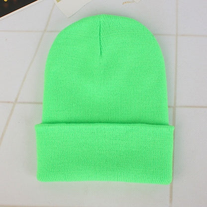 Winter Hats for Woman New Beanies Knitted Fluorescent Cute Hat Girls Autumn Female Beanie Caps Warmer Bonnet Ladies Casual Cap