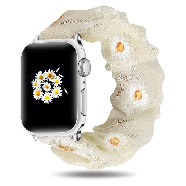 Scrunchie Elastic Watch Straps Watchband for Apple Watch Band Series 7 6 5 4 38mm 40mm 42mm 44mm for iwatch 45/41mm Bracelet