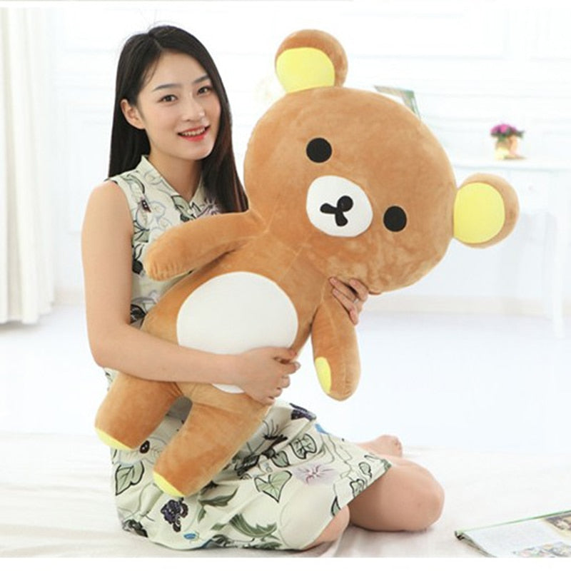 Giant Rilakkuma Plush Toy Cute Kawaii Fluffy Plushie Stuffed Animal Soft Bear Doll Stuffie Sofa Pillow Room Decor Birthday Present Kid Gifts