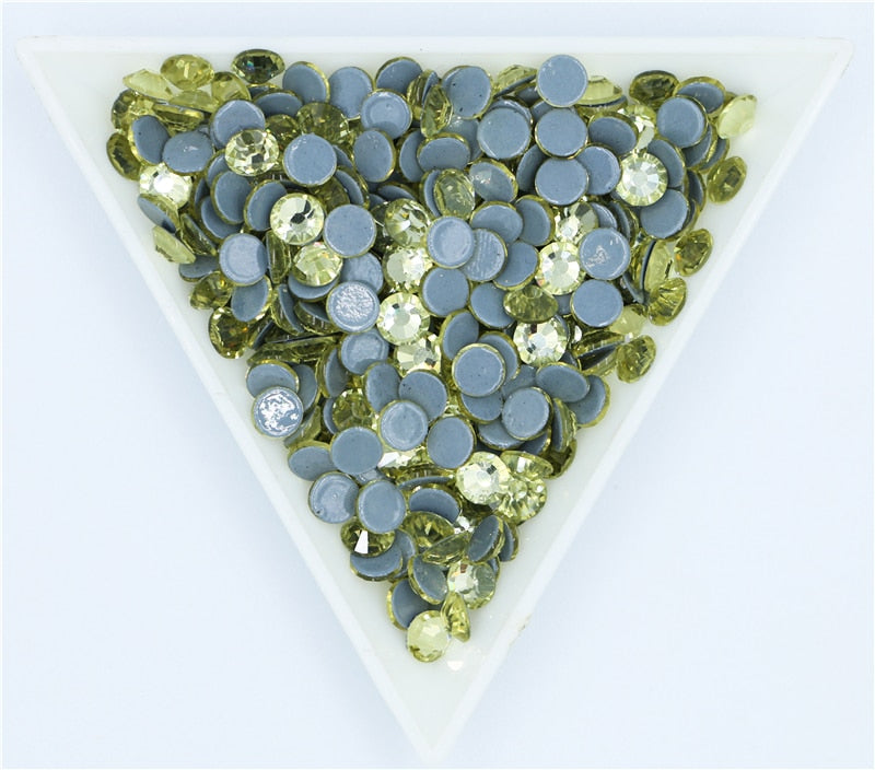 SS6-SS30 40Colors Crystal AB Better DMC Hot Fix Rhinestones,Glass Strass Hotfix Iron On Rhinestones Sewing & Fabric Decorations