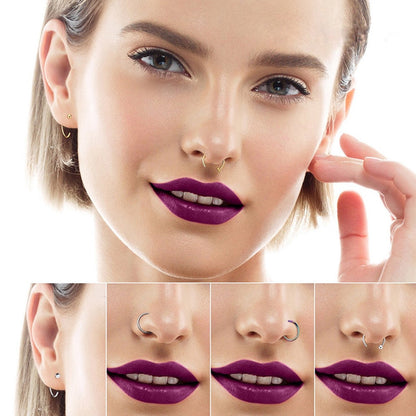 Fake Nose Ring Lip Ring C Clip Lip Piercing Burun Nose Rings Hoop Women Neuspiercing Body Jewelry Earrings