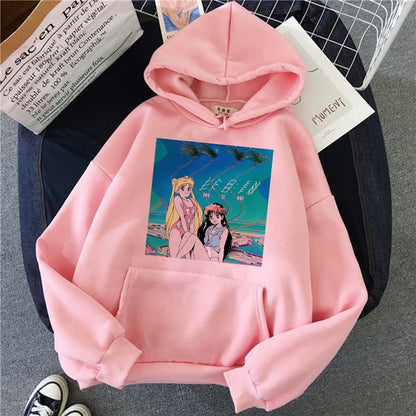 women hoodie kawaii funny ulzzang Sweatshirt harajuku korean style Graphic female clothes Hoodies fashion grunge