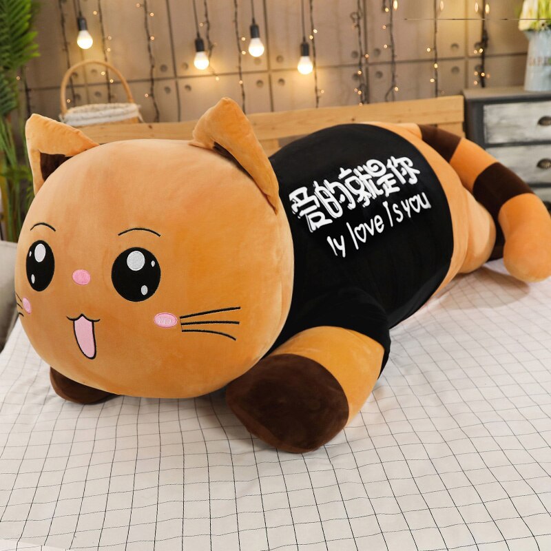 110cm Big Cute Giant Cat Plush Toy Soft Cartoon Stuffed Animal Plushies Doll Sofa Bed Pillow Cushion Girl Kid Birthday Gift