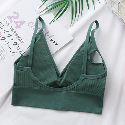 Women Crop Tops Tube Top Female Streetwear Sleeveless Camis Seamless Sports Lingerie Tee Bra Crop Top Bandeau Top Tank