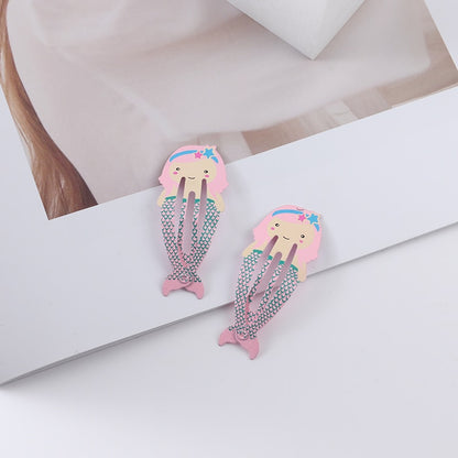 New Girls Cartoon Pattern Hairpins Cute Animal Rainbow Sweet Hair Clips Kids BB Clips Hair Accessories Fashion Barrettes Gift