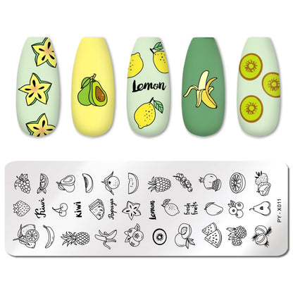 PICT YOU Rose Flower Nail Stamping Plates  Line Pictures Nail Art Plate Stamp Template Marble Leaves Image Printing Plates Tools
