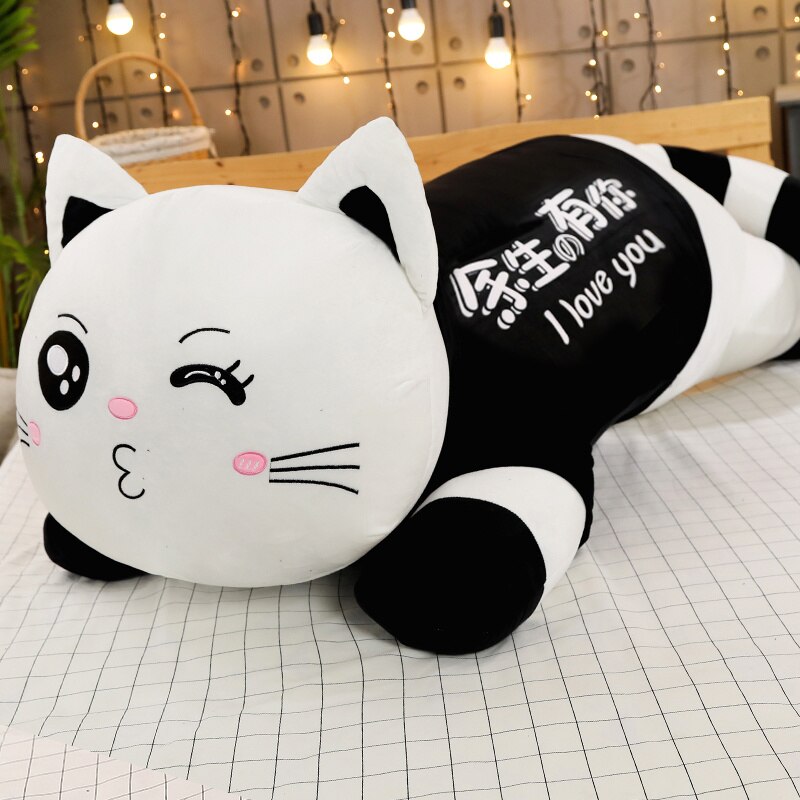 110cm Big Cute Giant Cat Plush Toy Soft Cartoon Stuffed Animal Plushies Doll Sofa Bed Pillow Cushion Girl Kid Birthday Gift