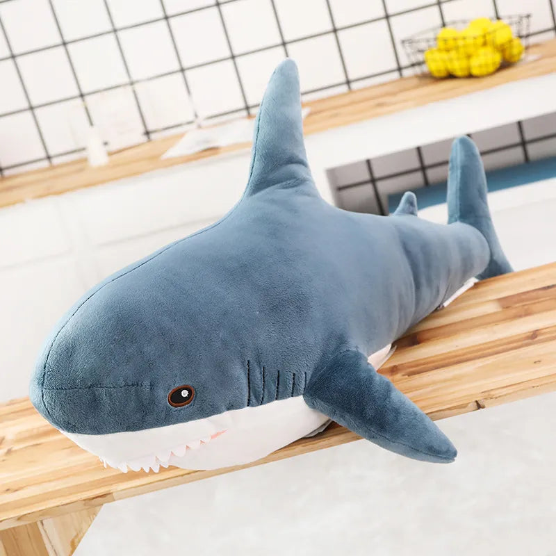 Giant Shark Plush Toys 140cm Cute Stuffed Animal Plushies Speelgoed Reading Pillow for Birthday Gifts Cushion Doll Gift For Children