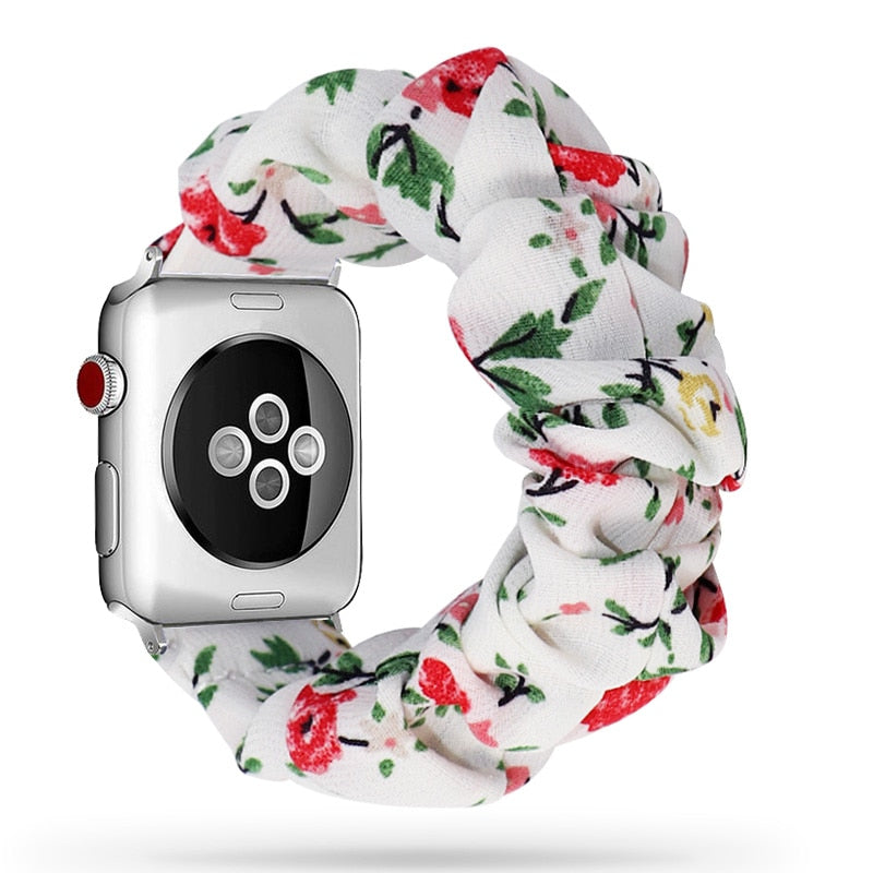 Scrunchie Elastic Watch Straps Watchband for Apple Watch Band Series 7 6 5 4 38mm 40mm 42mm 44mm for iwatch 45/41mm Bracelet